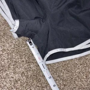 Nike Dri-FIT Women's Black/White Trim Running Shorts Drawstring Size Large thumbnail 4