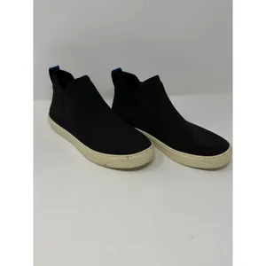 Rothy's Chelsea Sneaker Black Solid Knit Ankle Boot Women Size 7.5 thumbnail 2