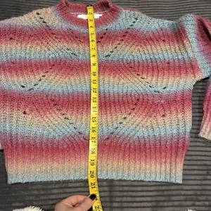 ASTR The Label Pink Long Sleeve Size Small Sweater Top Striped Soft Blue Yellow thumbnail 3