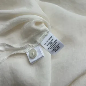 Ann Taylor Loft White Ruffle Button Down Tank Top Size Small thumbnail 13