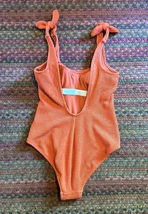 Orange Kona Sol Tie Strap One Piece Bikini thumbnail 4