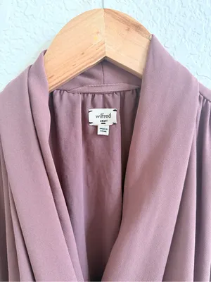 Aritzia Wilfred Sabine Sleeveless V Neck Mini Dress in Mauve Taupe Brown Small S thumbnail 5
