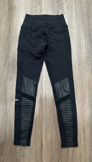 Alo Yoga Womens Size XS‎ Moto Leggings High Waist Black thumbnail 1