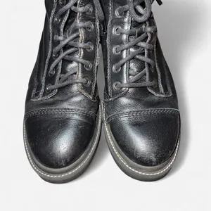 River Island Women's Black Laced and Zipper Combat Boots thumbnail 7