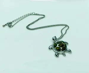 Sea Turtle Charm Necklace Silver thumbnail 4