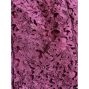 NWT ASTR The Label Lace Dress Size M Wine Cold Shoulder Floral Crochet Cocktail thumbnail 4