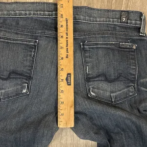SEVEN FOR ALL MANKIND Bootcut Jeans Women‎ Size 30 Dark Wash Stretch Made In USA thumbnail 7