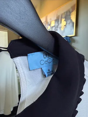 CeCe Black Sleeveless Shell Top thumbnail 2