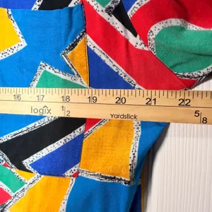 Bobbie Brooks Geometric Print Short Sleeve Button Up Shirt Women 90s VTG Large thumbnail 7