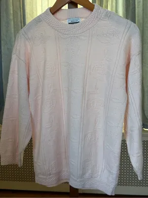 Adele pink sweater with textured knit L pattern #knitwear #textured Size L thumbnail 3