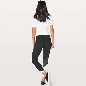 Lululemon Wunder Under Hi-Rise‎ 7/8 Tight in Black White Colorblock thumbnail 4
