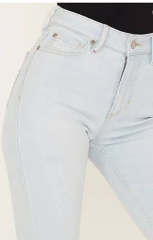 Idyllwind Light Wash West Avenue High Risin Distressed Flare Jeans thumbnail 2