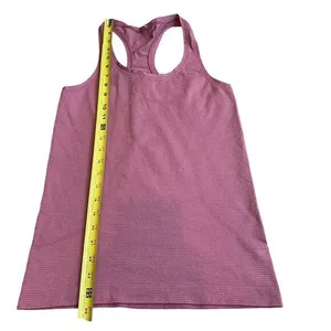Lululemon 6 Swiftly Tech Racerback Tank Top Rose‎ Pink Metallic Silver Stripe thumbnail 6