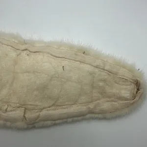Vintage Genuine Fur Shawl Stole Wrap Cream Ivory Soft thumbnail 12