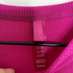 Skims Long Sleeve Dress Luxe Limited Edition Fuchsia Shimmer Foil Womens Medium thumbnail 12