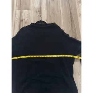 Debbie Katz South Beach Black Oversized Mock Neck Knit Sweater‎ Made in Italy thumbnail 7