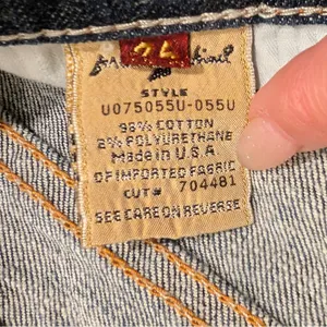 7 For All Mankind Crystal Jeans 26 Boot Cut Denim Pants Bling Vintage Y2K 2000s thumbnail 6