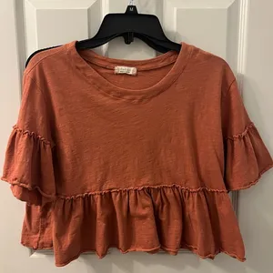 Altar’d State orange top thumbnail 1