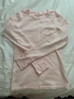 Aerie Essential Crew Layering T-Shirt | Pink thumbnail 2