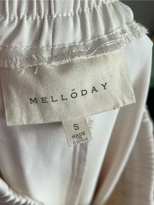 MELLODAY Off-White Drawstring Utility Joggers / Trousers Sz S thumbnail 7