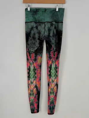 Teeki Tie Dye Feather Dreamcatcher Yoga Leggings Pants Small thumbnail 7