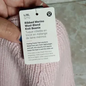 Lululemon Ribbed merino wool Bennie women's size extra large pink Barbie thumbnail 6
