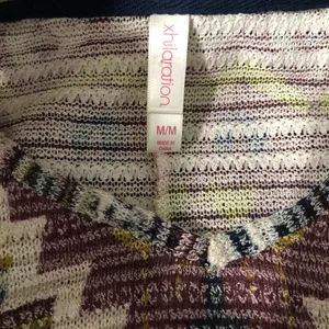 Boho Aztec western print‎ shirt tassel detail Xhilaration women’s size medium thumbnail 2