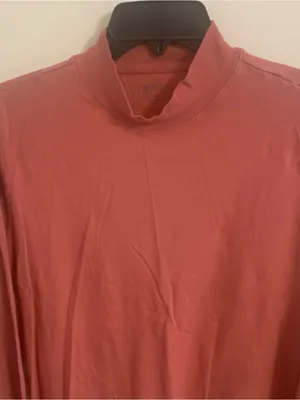 Figs Mock Neck Long Sleeve Top Mauve Ladies Size Large Under Scrub thumbnail 5