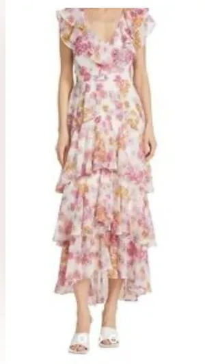 Wayf Floral Tiered Midi Dress flounce Large midi nwot flattering thumbnail 5