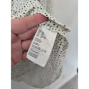 H&M Polka Dot Spotted Blouse Top White Black Twee Office Preppy Effortless M 10 thumbnail 6