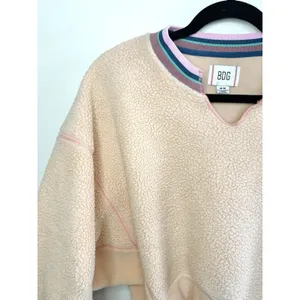 BDG‎ Urban Outfitters Women's M Crop Sherpa Fleece Varsity Streetwear Gorpcore thumbnail 5