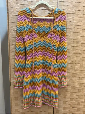 SAYLOR Suzette Mini Dress $275 MSRP XS/S CROCHET Summer Whimsical thumbnail 6