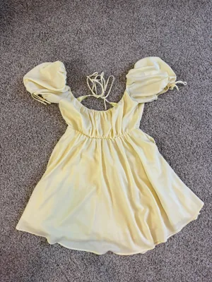 Lucy in the Sky Yellow Mini Dress thumbnail 1