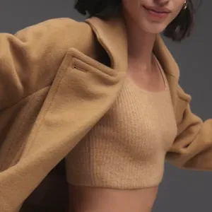 Everlane The Cozy-Stretch Knit Crop Tank - Camel XL thumbnail 5