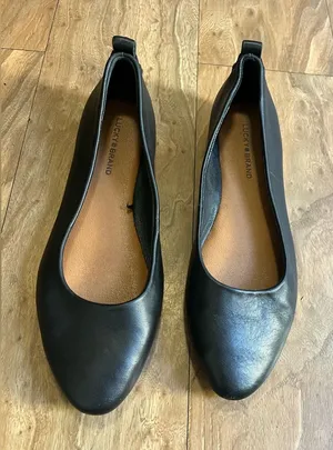 Lucky Brand Black Leather Flats thumbnail 1