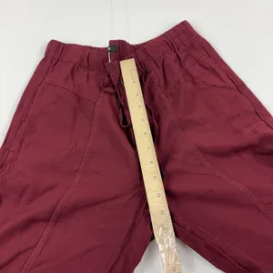Madewell Pants Womens M Red Twill Relaxed Jogger Elastic Waist Cuffed Pockets thumbnail 6