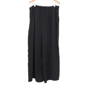 Tronjori Black Wide Leg Palazzo Pants High Waist Pleated Trousers XXL thumbnail 5