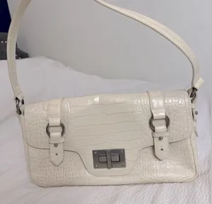 Lauren Ralph Lauren Ivory Shoulder Bag Snakeskin‎ Print thumbnail 1