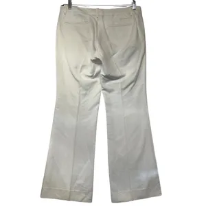 Gap Hip Slung Fit Trousers Off-white‎ Cotton Linen Wide Leg Pants 8 Regular thumbnail 7