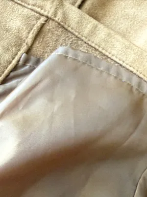 XHILARATION Snap-Front Faux Suede A-Line Mini Skirt in Camel Size Medium thumbnail 8