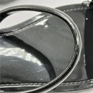 Steve Madden Pike Strappy Jelly Sandals Shoes Womens Size 10 Black Slip On Flats thumbnail 8