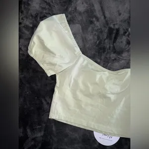 Princess Polly Kendall Crop Top in Sage Size 0 New with tag thumbnail 10