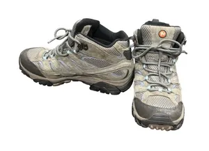 Merrell Vibram waterproof wms gray leather walk hiking sneakers sz 10 SKU 10-697 thumbnail 1