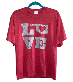 Red Love Oklahoma Graphic‎ Short Sleeve Tee Shirt thumbnail 1