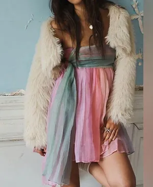 Free People NWOT In Rainbows Dress thumbnail 1