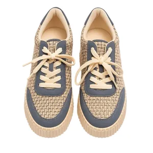 Universal Threads Woven Platform Sneakers Blue Cream Tweed Women's Size 9 in EUC thumbnail 13