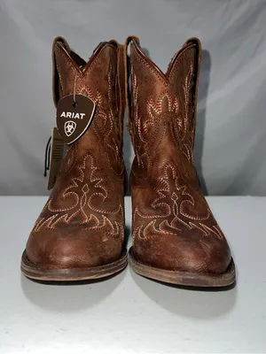 Ariat Brown‎ Embroidered Leather Western Boots thumbnail 2