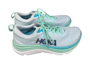 HOKA Gaviota 5 Women’s Size 12 Stability Running Shoes Blue Mint Cushioned thumbnail 1