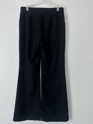 Black Wide-Leg Drawstring Trouser Pants thumbnail 3