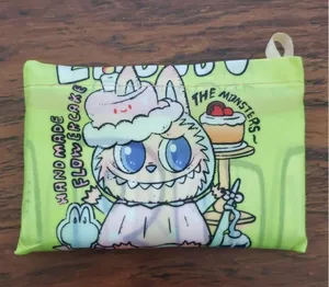 Labubu Chic Kawaii Retro Eco Friendly Trendy Packable Sturdy Reusable Nylon Bag thumbnail 1
